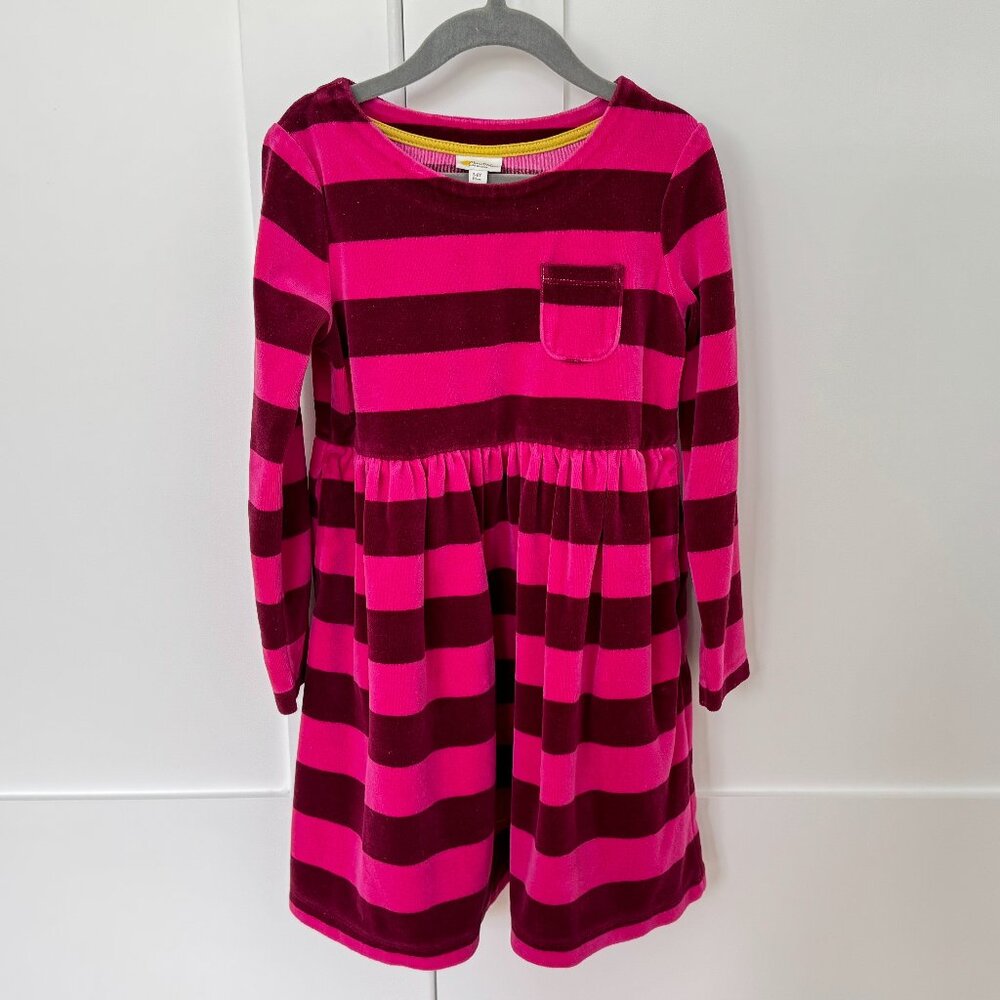 Boden Velour Stripe Dress, size 5-6Y - Picture 3 of 6
